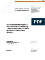 Quantitative Data Graphics: Best Practices of Designing Tables and Graphs For Use in Not-for-Profit Evaluation Reports