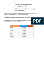 Dati e Tabelle in Geografia