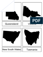 Australian States - 3 Part Cards