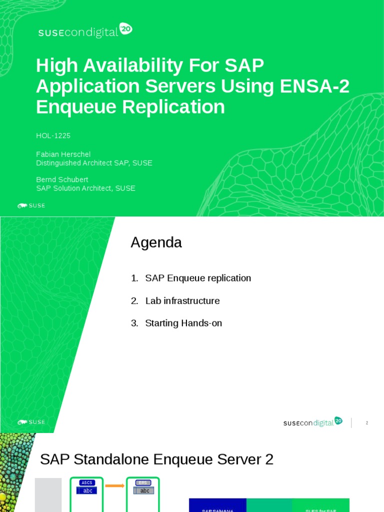 High Availability For SAP Application Servers Using ENSA-2 Enqueue ...