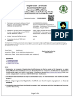 Registration Certificate Government of Punjab