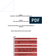 Corrientes epistemológicas educación