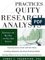 Valentine James J. - Best Practices for Equity Research Analysts_ Essentials for Buy-Side and Sell-Side Analysts