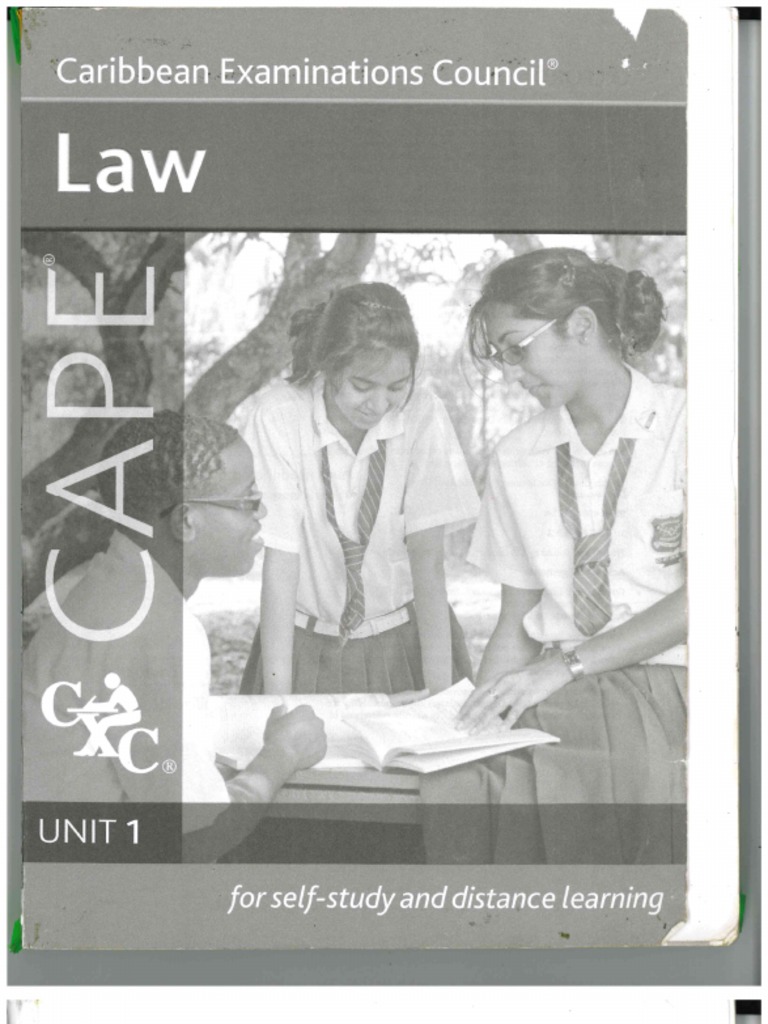 Cape Unit 1law Textbook | PDF