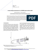 Creep Damage Assessment of A 50 MW Steam Turbine S