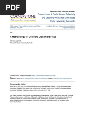 A Methodology for Detecting Credit Card Fraud