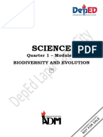 Science: Quarter 1 - Module 4 Biodiversity and Evolution