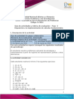 Guia de Actividades y Rúbrica de Evaluación - Paso 2 - Disposición A La Implementación de Cálculos Fundamentales