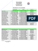 Profiling of Learners