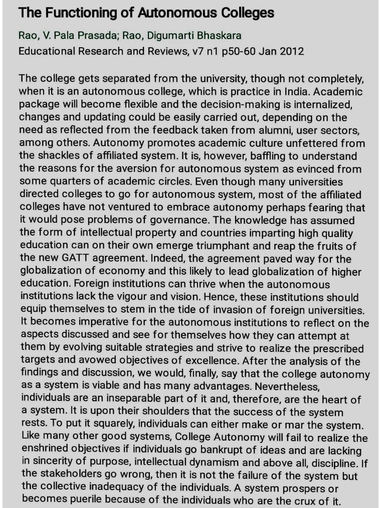 CORE11 UNIT3 (Iv) Function of Autonomous College PDF