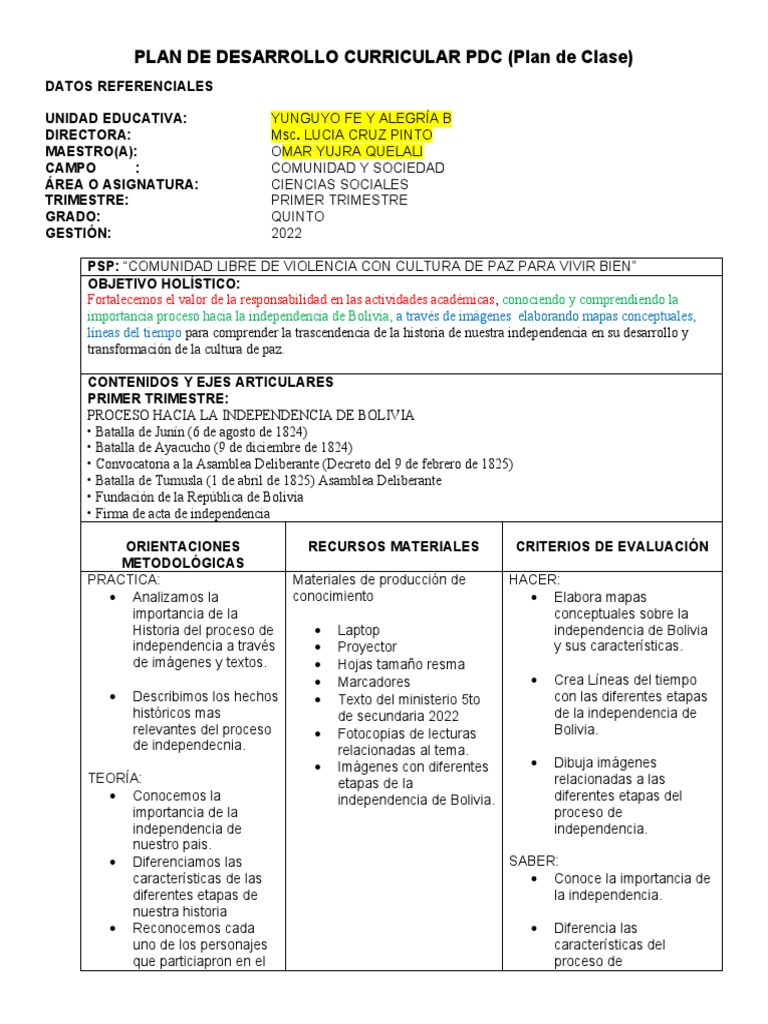 PDC 5to Marzo | PDF | Bolivia