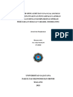 PENGARUH OPINI AUDIT DAN FINANCIAL DISTRESS TERHADAP KETEPATWAKTUAN LAPORAN KEUANGAN