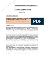 Cuadernillo de Resuìmenes - Jornadas Interproyectos Fyh