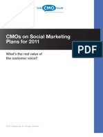 CMOs on Social Marketing Plans for 2011 by Bazaarvoice
