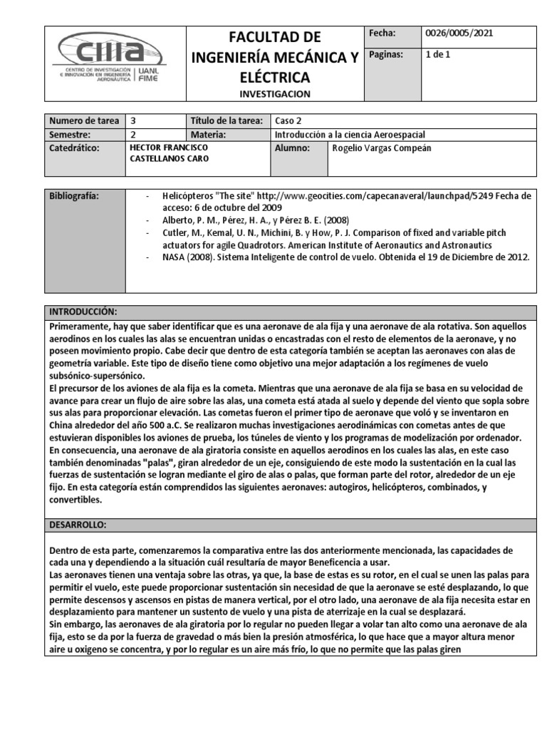 Ala Fija y Ala Rotativa | PDF | Aeronave | Ala