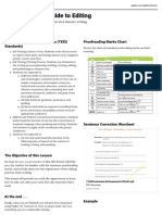 Lesson Plan: A Guide To Editing: Essential Knowledge and Skills (TEKS Standards) Proofreading Marks Chart