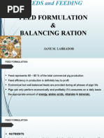 FEEDS and FEEDING - FEED FORMULATION