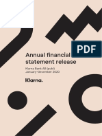 Annual Financial Statement Release Klarna Bank AB Publ 2020 Final