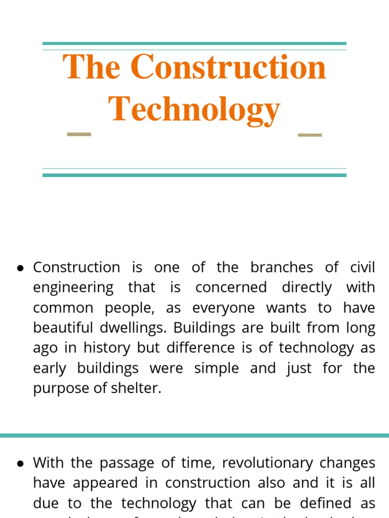 Construction Technology PDF Prestressed Concrete Concrete