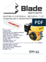 Blade Motor Uz General - Benzina - 7 CP - Gospodarul Profesionist GP-170F