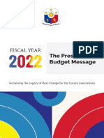 The President's Budget Message: Fiscal Year