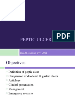 Peptic Ulcer -Health Talk Jan 24th, 2021