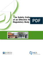 He Safety Culture of An Effective Nuclear Regulatory Body
