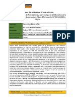 TDR Mission Atelier Ségou HIP ECHO 2022 - Consortium Educo-Tdh