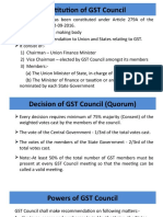 Constitution and Functions of GST Council