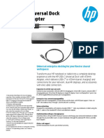HP USB-C Universal Dock w/4.5mm Adapter: Data Sheet