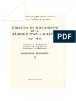 Colecția de Documente de La Arhivele Statului Bacău 1424-1848