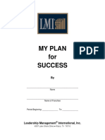 MY PLAN FOR SUCCESS