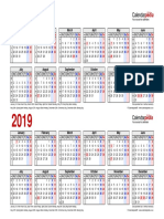 Two Year Calendar 2018 2019 Landscape Linear