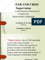 Proactive and Reactive Supervision Practices