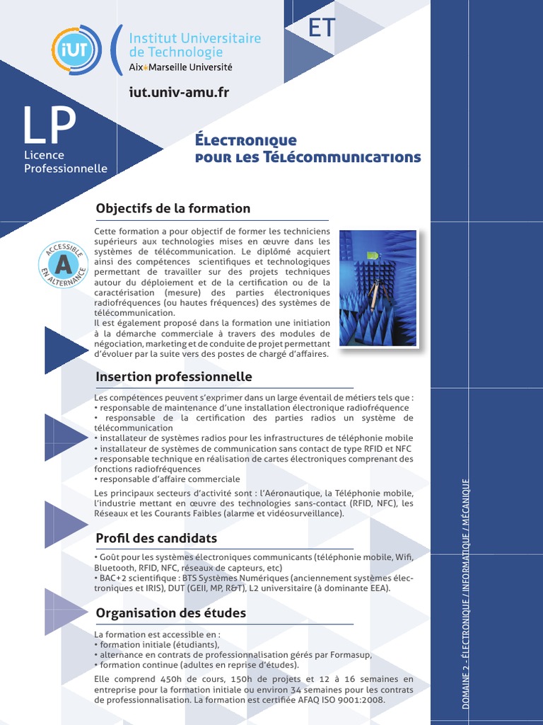 Formation en Électronique pour Télécoms | PDF | Télécommunications ...