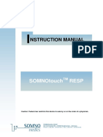 Somnotouch Resp: Nstruction Manual