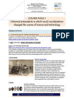 Course Pack 1 Historical Antecedents in Which Social Considerations Changed The Course of Science and Technology