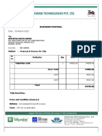 IBFW Retail PVT LTD - Proposal For Licenses