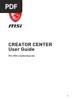 Creator Center User Guide: (For MSI's Motherboards)