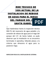 Informe Tecnico - Reservorio C.P, Santa Isabel