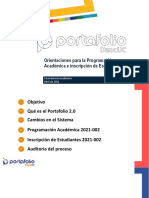 Orientaciones Programación e Inscripción Portafolio de Título