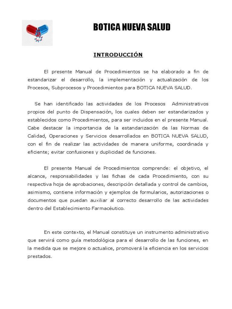 Poes Botica Nueva Salud | PDF | Farmacia | Farmacéutico