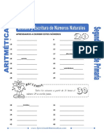 Lectura y Escritura de Numeros Naturales para Segundo de Primaria