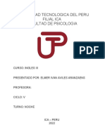 Universidad Tecnologica Del Peru Filial Ica Facultad de Psicologia