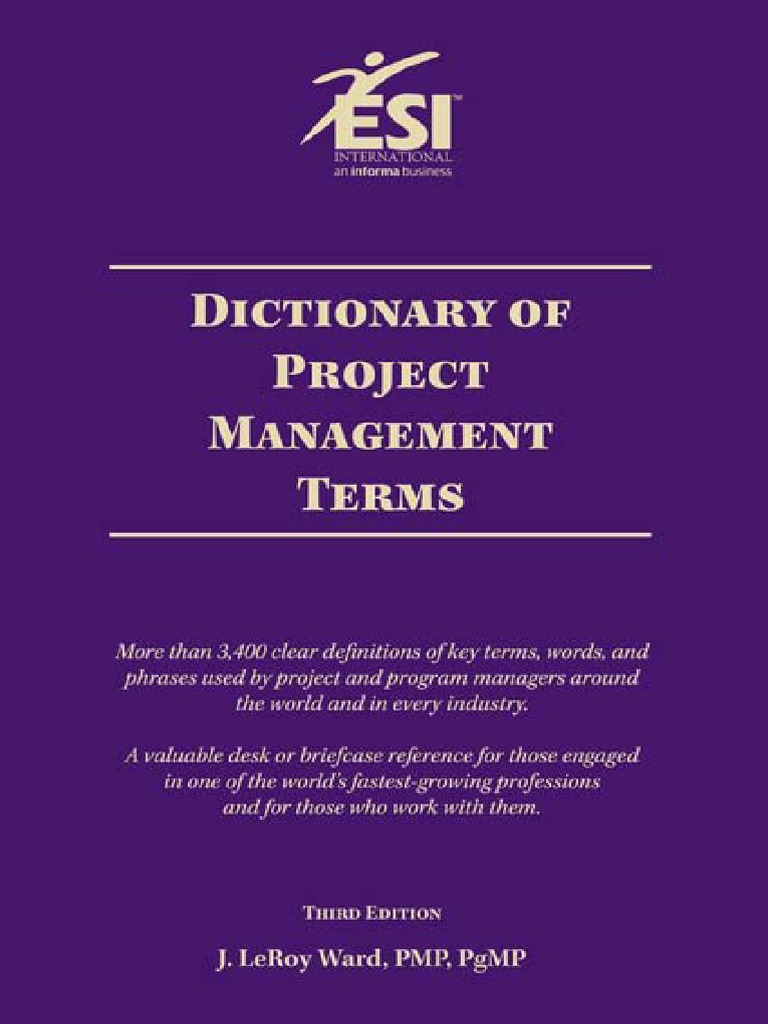 Dictionary Of Project Management Terms PDF Agile Software