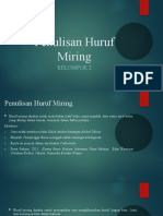 Penulisan Huruf Miring