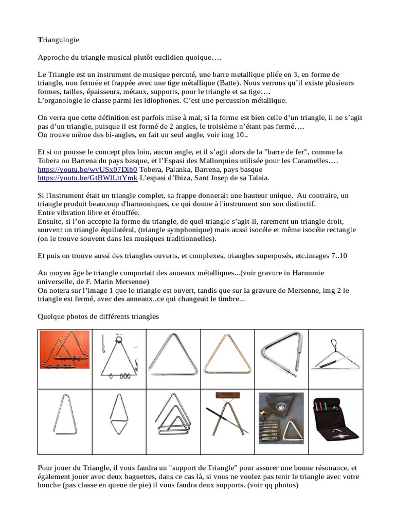 Comprendre le Triangle Musical | PDF | Instruments de musique | Triangle