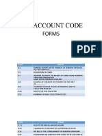 Account Code Various Forms