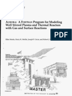 Fortran and With And: Aurora: A Program For Modeling Stirred Plasma Thermal Reactors Gas Surface Reactions