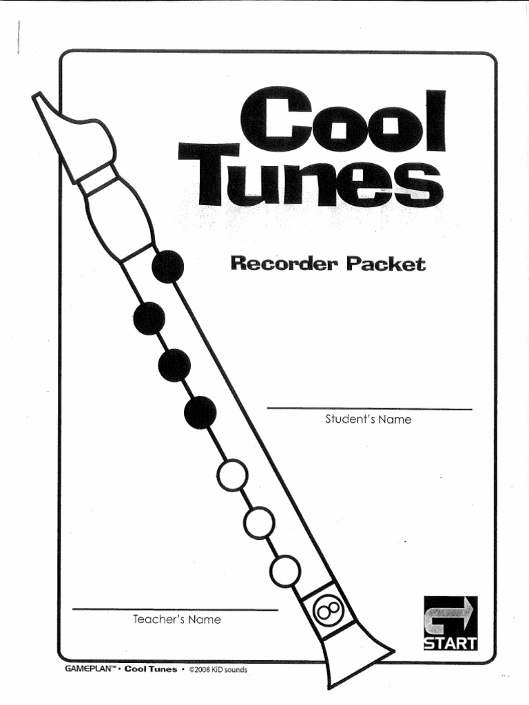 Cool Tunes Recorder Book PDF